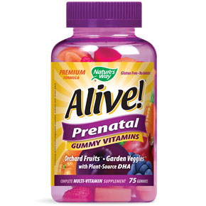 Alive! Prenatal Gummy Vitamins, 75 Gummies, Natures Way