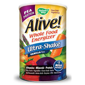 Alive! Ultra-Shake Pea Protein, Vanilla Shake, 2.2 lb, Natures Way