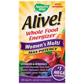 Alive Womens Multi Vitamins Max Potency, 90 Tablets, Natures Way