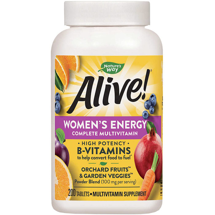 Alive! Womens Multi-Vitamin, Value Size, 200 Tablets, Natures Way