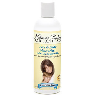 All Natural Baby Lotion, Face & Body Moisturizer, Fragrance Free, 8 oz, Natures Baby Products