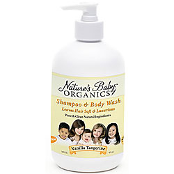 Nature's Baby Organics All Natural Shampoo and Body Wash, Vanilla Tangerine, 16 oz, Nature's Baby Products