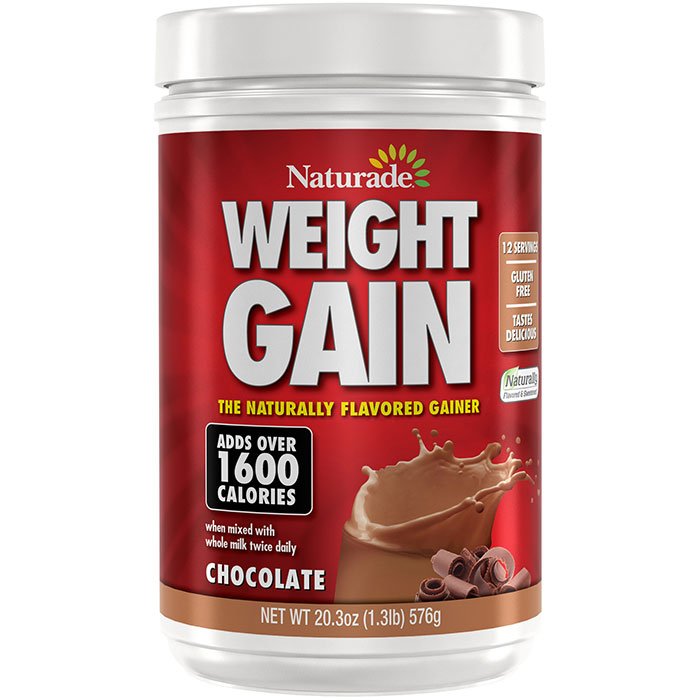 All Natural Weight Gain - Chocolate, 20.3 oz (12 Servings), Naturade