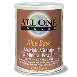 All One Rice Base Multivitamin Powder 30 Day Supply 15.9 oz, All One Nutritech