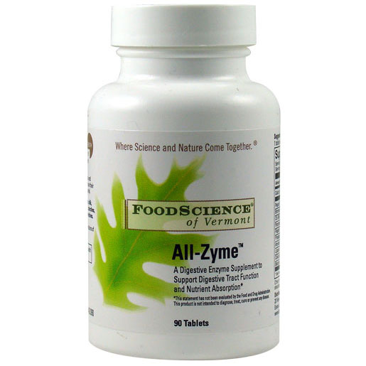 All-Zyme Digestive Enzymes 90 tabs, FoodScience Of Vermont