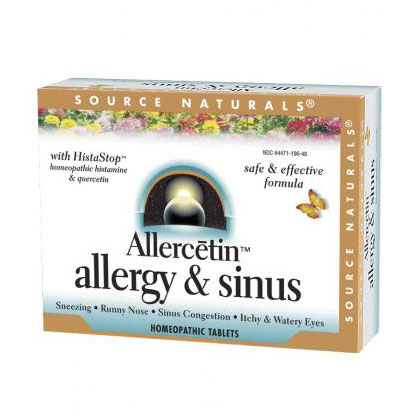 Allercetin Allergy & Sinus Homeopathic, 48 Tablets, Source Naturals