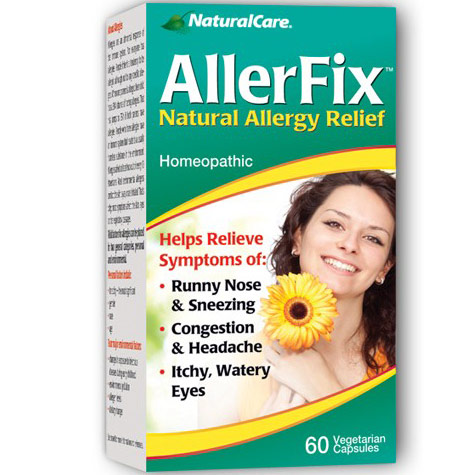 NaturalCare Products Inc AllerFix, Natural Allergy Relief, Homeopathic, 60 Vegetarian Capsules, NaturalCare