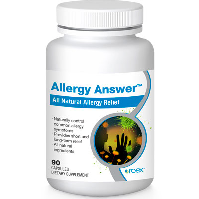 Allergy Answer, Natural Allergy Relief, 90 Capsules, Roex