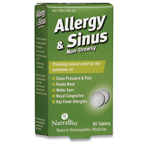 NatraBio Allergy Sinus 60 tabs, NatraBio (Natra-Bio)