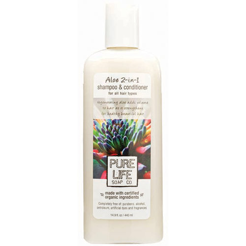 Pure Life Soap Aloe 2-in-1 Shampoo & Conditioner, 14.9 oz, Pure Life Soap