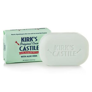 Aloe Vera Coco Castile Bar Soap, 4 oz, Kirks Natural