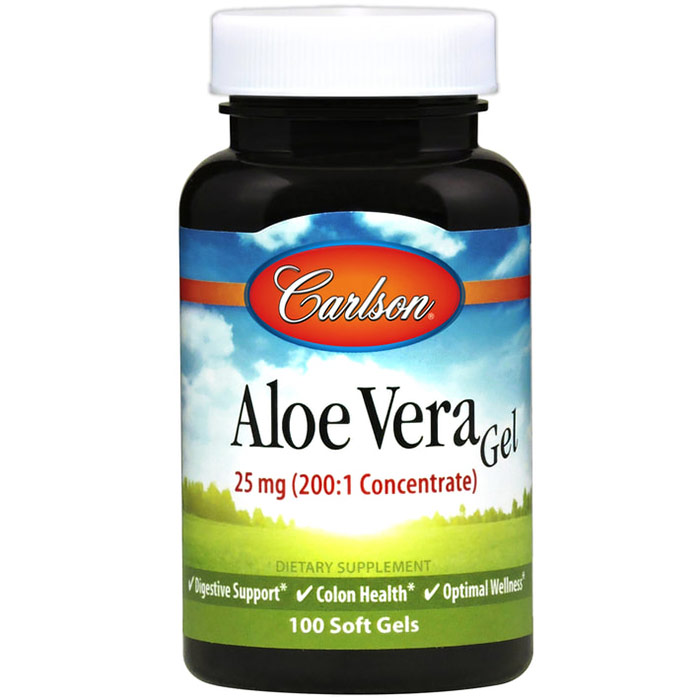Aloe Vera Gel, Aloe Concentrate, 100 softgels, Carlson Labs