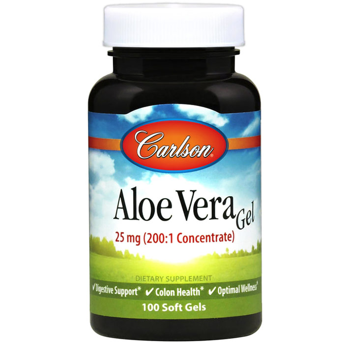 Carlson Laboratories Aloe Vera Gel, Aloe Concentrate, 100 softgels, Carlson Labs