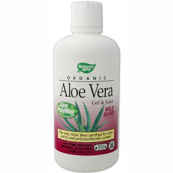 Aloe Vera Gel & Juice Liquid Organic Berry Flavor 1 liter from Natures Way