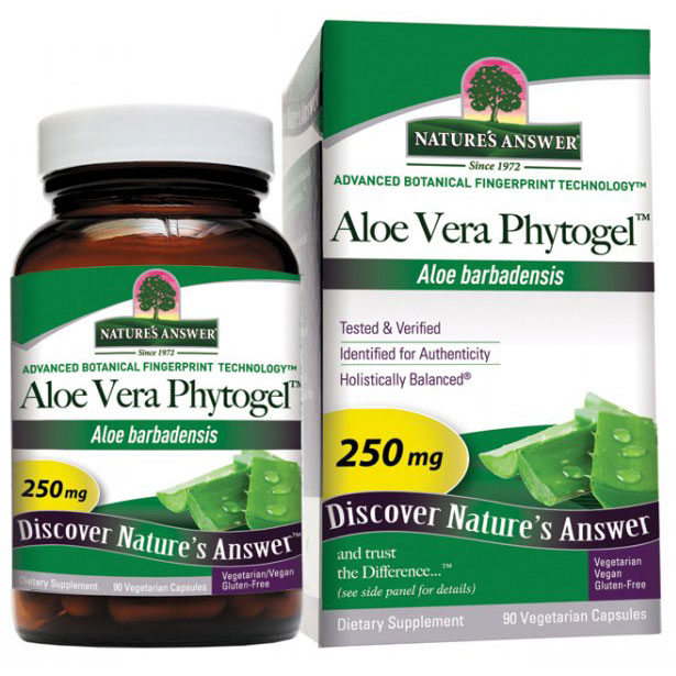 Aloe Vera Phytogel, 90 Vegetarian Capsules, Natures Answer