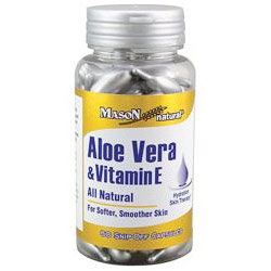 Aloe Vera with Vitamin E Skin Treatment, 60 Snip Off Capsules, Mason Natural