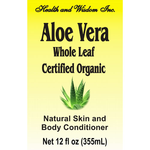 Aloe Vera Whole Leaf, Certified Organic, 12 oz, Health and Wisdom Inc.