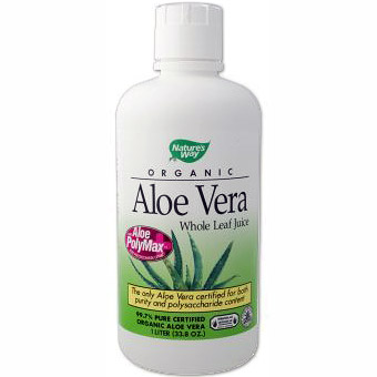 Aloe Vera Whole Leaf Juice Organic 1 liter from Natures Way