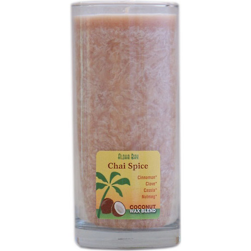 Eco Palm Wax Aloha Jar Candle with Pure Essential Oils, Chai Spice (Light Brown), 8 oz, Aloha Bay