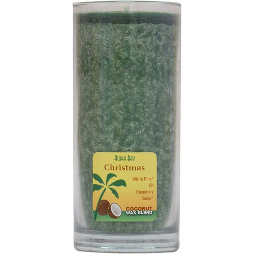 Eco Palm Wax Aloha Jar Candle with Pure Essential Oils, Christmas (Green), 8 oz, Aloha Bay