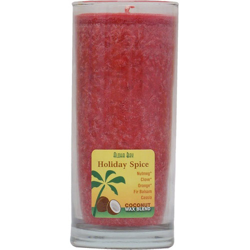 Eco Palm Wax Aloha Jar Candle with Pure Essential Oils, Holiday Spice (Red), 8 oz, Aloha Bay