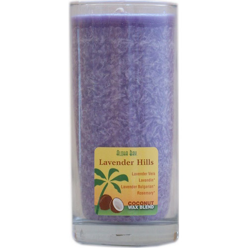 Eco Palm Wax Aloha Jar Candle with Pure Essential Oils, Lavender Hills, 8 oz, Aloha Bay