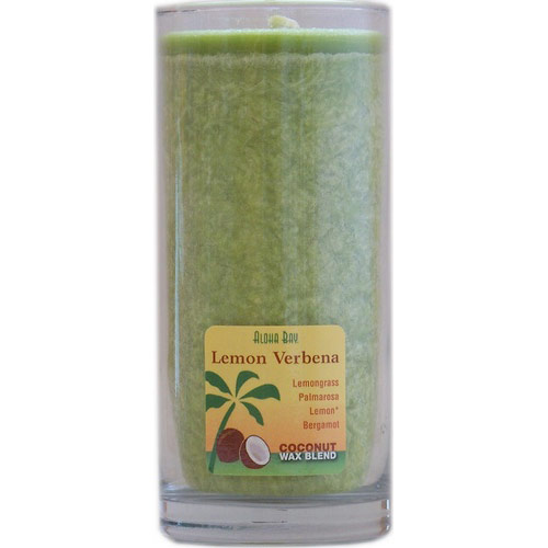 Eco Palm Wax Aloha Jar Candle with Pure Essential Oils, Lemon Verbena (Melon), 8 oz, Aloha Bay