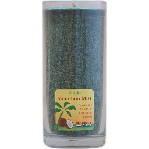 Eco Palm Wax Aloha Jar Candle with Pure Essential Oils, Mountain Mist (Dark Green), 8 oz, Aloha Bay