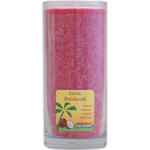 Eco Palm Wax Aloha Jar Candle with Pure Essential Oils, Patchouli (Rose), 8 oz, Aloha Bay