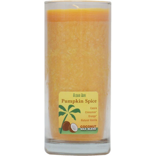 Eco Palm Wax Aloha Jar Candle with Pure Essential Oils, Pumpkin Spice (Orange), 8 oz, Aloha Bay