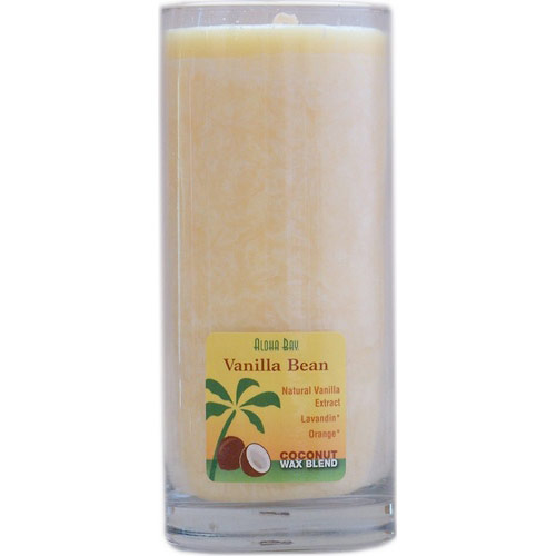 Eco Palm Wax Aloha Jar Candle with Pure Essential Oils, Vanilla Bean (Cream), 8 oz, Aloha Bay