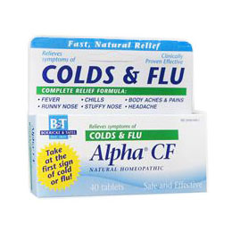 Alpha CF, Colds & Flu, 40 Tablets, Boericke & Tafel Homeopathic