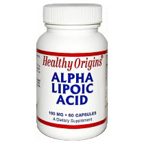 Healthy Origins Alpha Lipoic Acid 100 mg, 60 Capsules, Healthy Origins