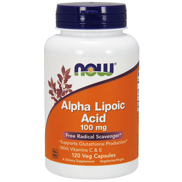 NOW Foods Alpha Lipoic Acid 100 mg, 120 Vcaps, NOW Foods