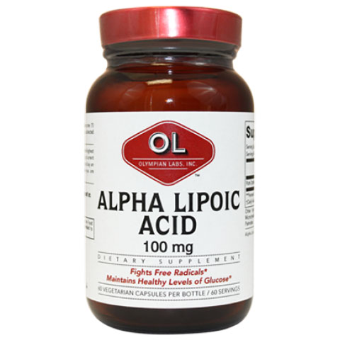 Alpha Lipoic Acid 100 mg, 60 Veggie Capsules, Olympian Labs