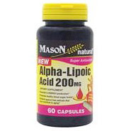 Alpha Lipoic Acid 200 mg, 60 Capsules, Mason Natural