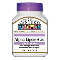 21st Century HealthCare Alpha Lipoic Acid 50 mg 90 Tablets, 21st Century Health Care