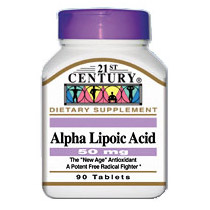 Alpha Lipoic Acid 50 mg 90 Tablets, 21st Century Health Care