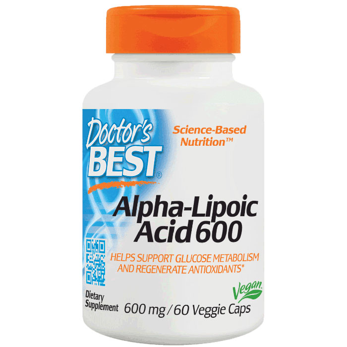 Alpha Lipoic Acid 600 mg ALA, 60 Veggie Caps, Doctors Best