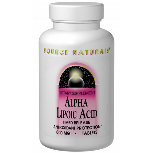 Alpha Lipoic Acid 600mg Time Release, 120 Tablets, Source Naturals - CLICK HERE TO LEARN MORE