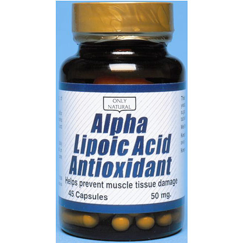 Alpha Lipoic Acid Antioxidant 50 mg, 45 Capsules, Only Natural Inc.