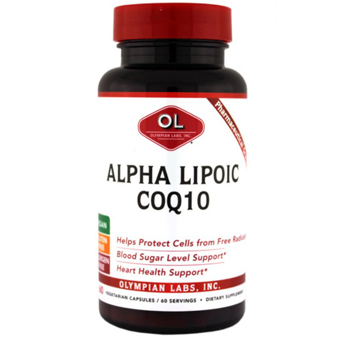 Olympian Labs Alpha Lipoic CoQ10 100/100mg, 60 Capsules, Olympian Labs