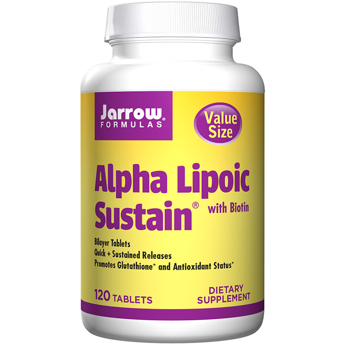 Jarrow Formulas Alpha Lipoic Sustain 300, Value Size, 120 Bilayer Tablets, Jarrow Formulas