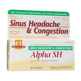 Alpha SH, Sinus Headache & Congestion, 40 Tablets, Boericke & Tafel Homeopathic