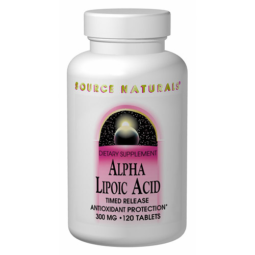 Alpha-Lipoic Acid 300mg Timed Release 120 tabs from Source Naturals