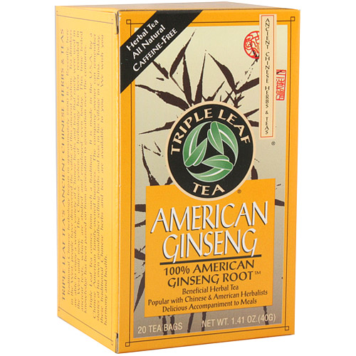 American Ginseng Tea, 20 Tea Bags x 6 Box, Triple Leaf Tea