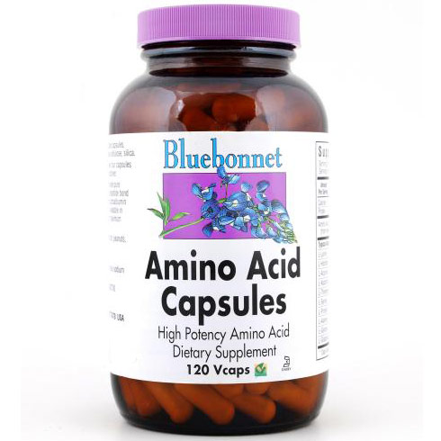 Amino Acid Capsules 750 mg, 120 Vcaps, Bluebonnet Nutrition