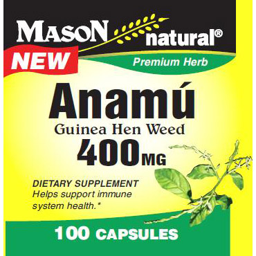 Mason Natural Anamu (Guinea Hen Weed) 400 mg, 100 Capsules, Mason Natural