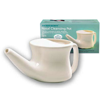 Ancient Secrets Nasal Cleansing Pot - Ceramic Neti Pot, Ancient Secrets