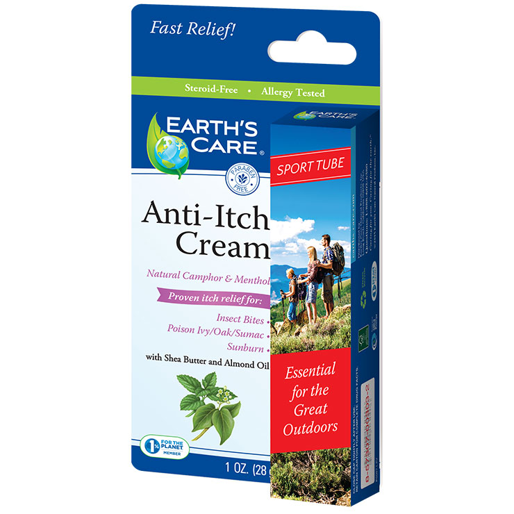 Anti-Itch Cream Sport Tube, Essential for Outdoors, 1 oz, Earths Care